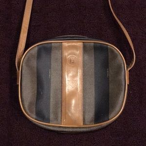 Authentic Vintage Fendi Striped Crossbody Bag